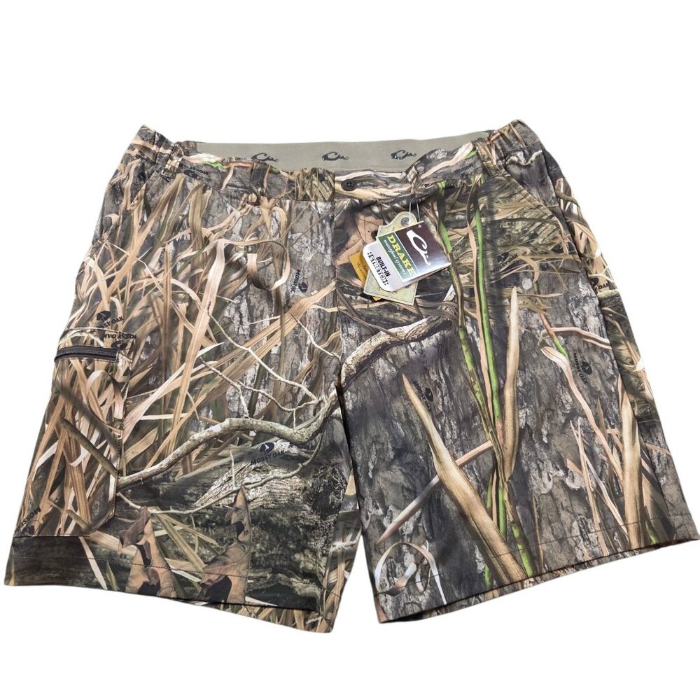 Drake Traveler Trek Shorts Mens XL Outdoors Camo Stretch Tags